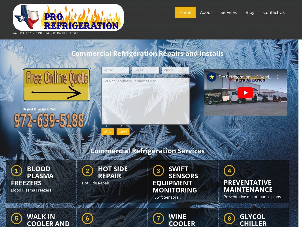 Arlington Pro Refrigeration Home | Commercial Refrigeration Repairs